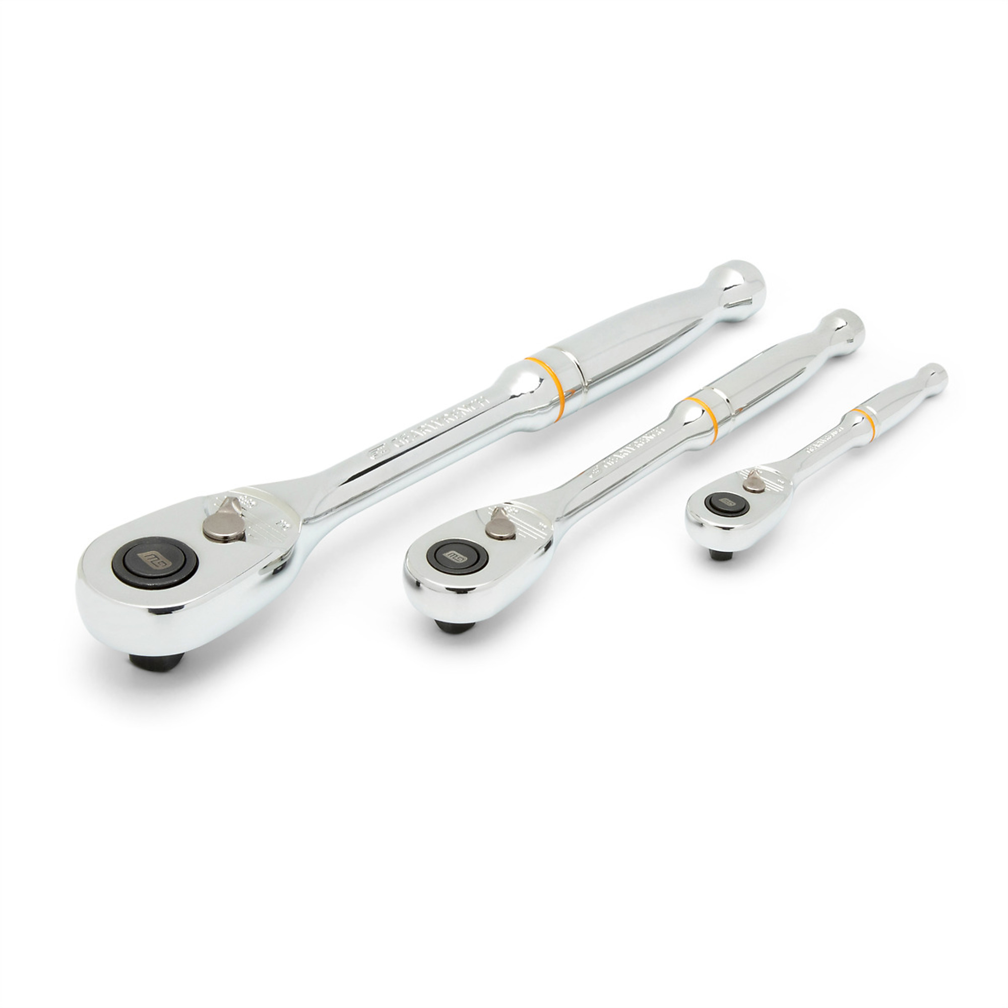 GearWrench Flex-Head Quick-Release Ratchet Set — 3-Piece, 90-Tooth, Model# KDT81310T